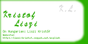 kristof liszi business card
